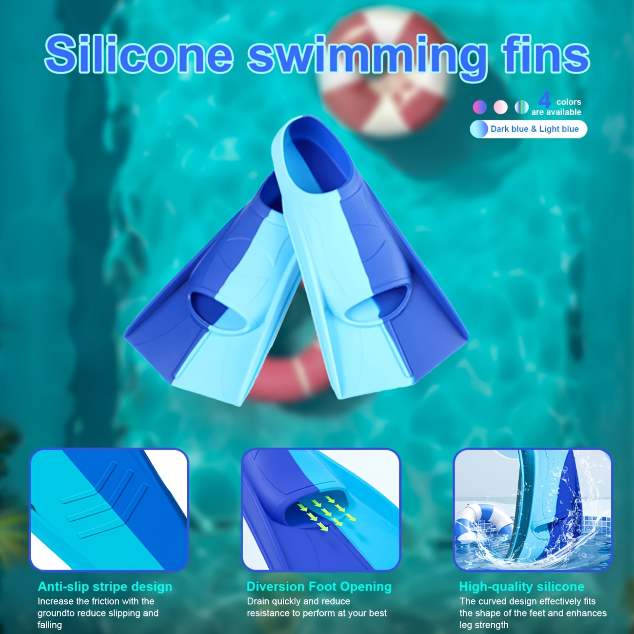 Aletas de natación de silicona - Flippers Swimming reseña y precio